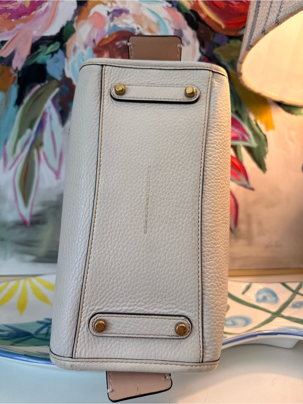 Preowned Authentic Coach 1941 Rogue 25 with floral appliqué chalk - Picture 12 of 16